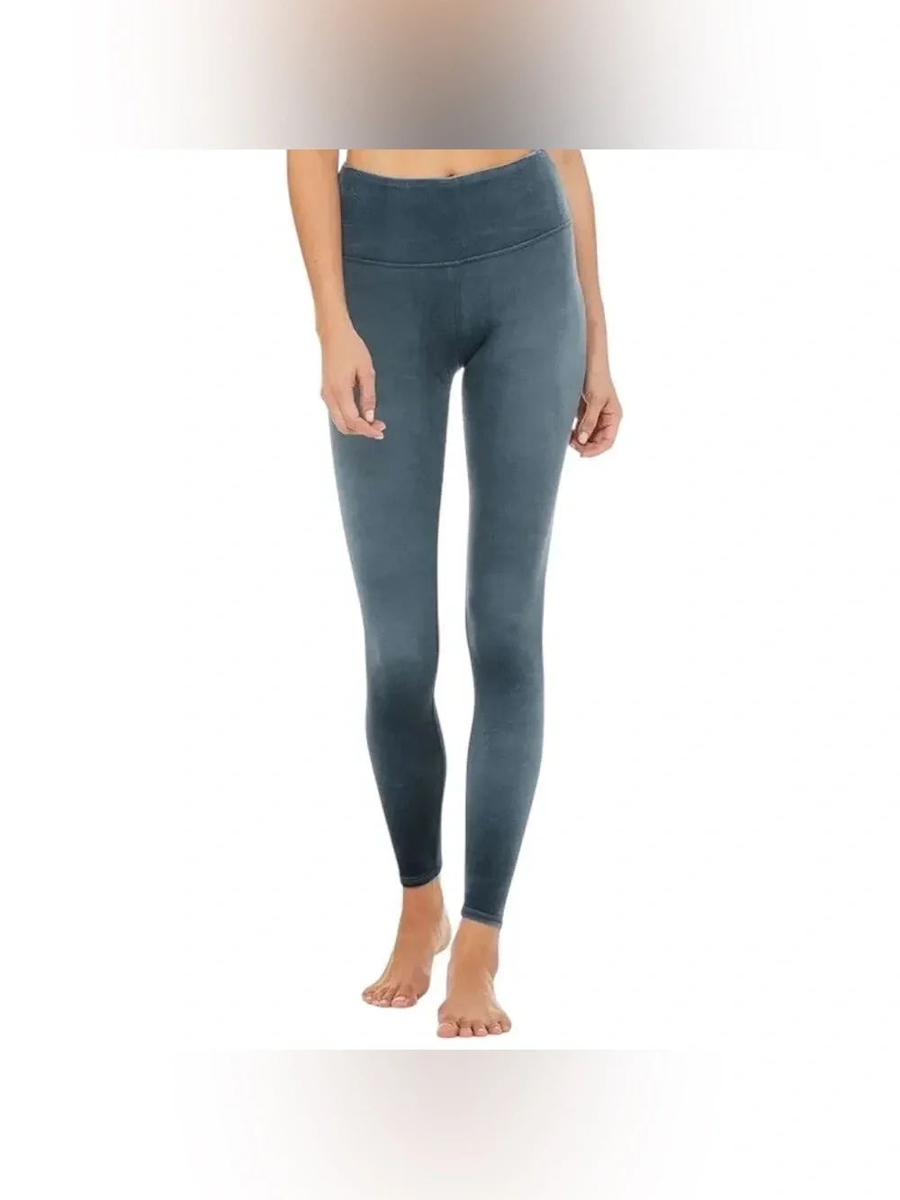 Alo Yoga High‎ Waisted Velvet  Midnight Blue